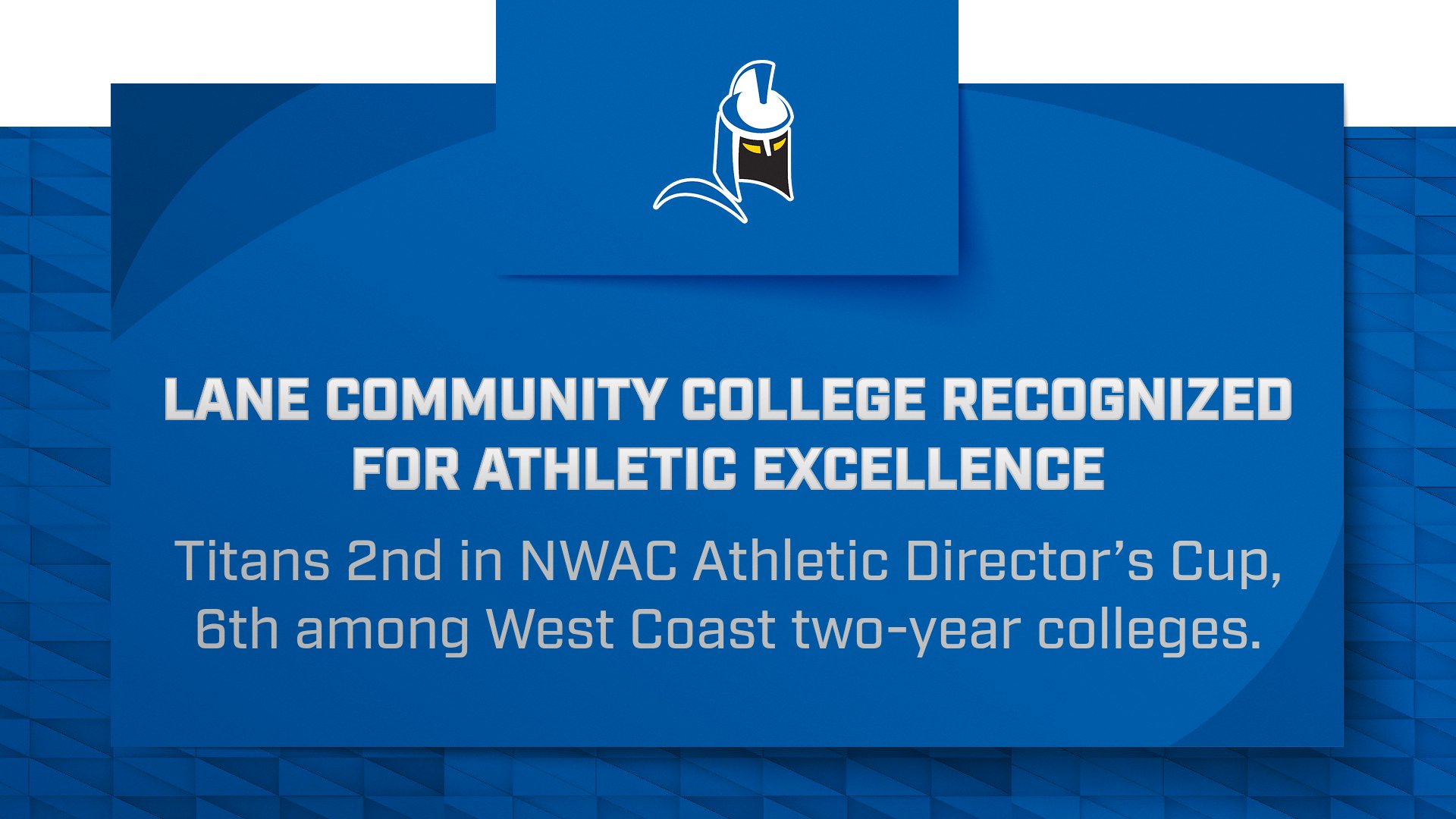 The Titans logo at the top of the page with text describing the Lane CC awards.